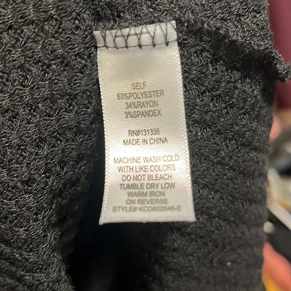 Allison Joy black waffle knit button down - Picture 4 of 4